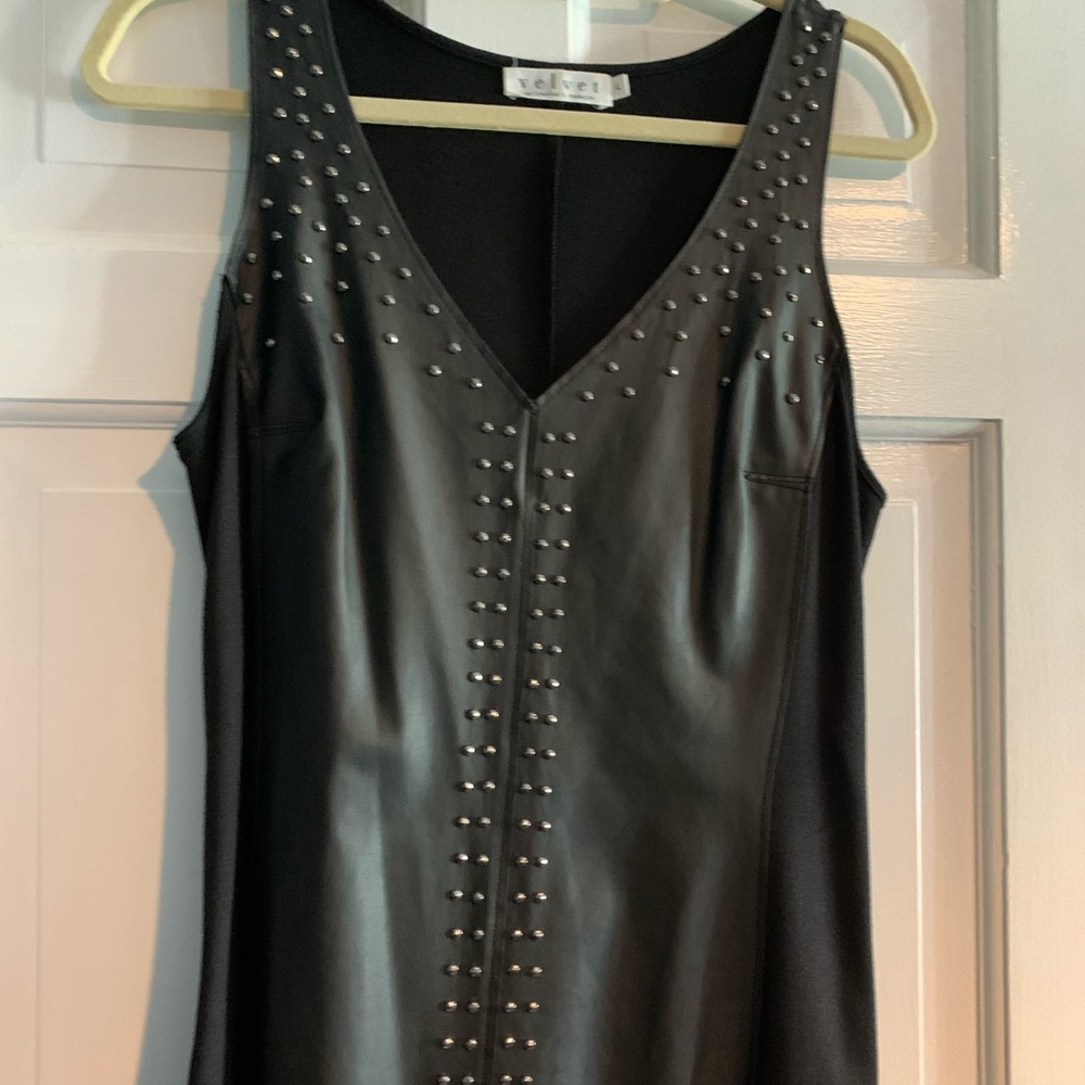 Velvet x Graham and Spencer Stud Faux Leather Top